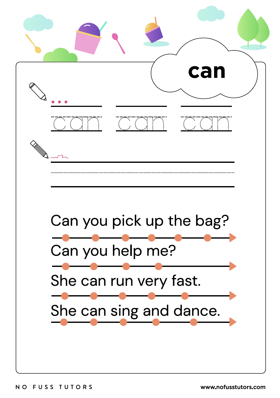 Worksheets for Sight Words  Beautifully Designed Modern Worksheets Pertaining To Sight Words Worksheet For Kindergarten